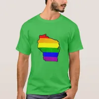 Gay Pride Rainbow Wisconsin Shirt