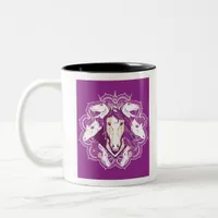 Purple Unicorn Mandala Two-Tone Coffee Mug