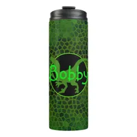 Personalized Green Dinosaur Hide Thermal Tumbler