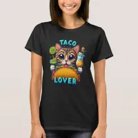 Taco Lover Cat With Refreshing Drink T-Shirt