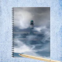 Lighthouse in the storm - Baltic Sea    Notebook