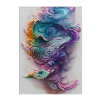 Wavy Rainbow Pastels AI Art