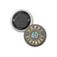 Happy Birthday Circle of Stars Gold ID527 Magnet