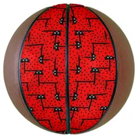 Fun ladybugs - red pattern basketball