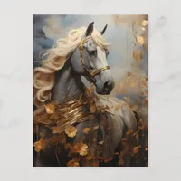 Horse With Golden Halter Postcard