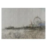 Scribbled Santa Monica Pier Cutting Board