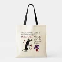 Wine for Mother's Day Tote Bag