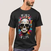 Cute funny musical skull  T-Shirt