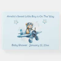 Sweet Little Boy on the Way Baby Shower Guest Book