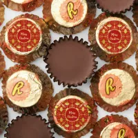 Stylish Red and Gold Christmas  Reese's Peanut Butter Cups
