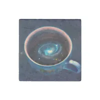 Cosmic Coffee Cup Stone Magnet