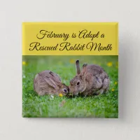 February is Adopt a Rescued Rabbit Month Button