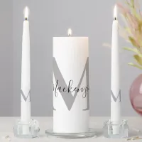 Personalize Monogram Initial Name Unity Candle Set