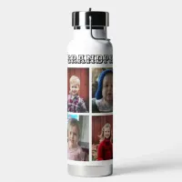 Personalized Grandpa | Grandkids Photos Water Bottle