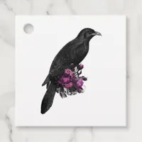 Gothic Romance Floral Raven Favor Tags