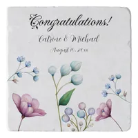 Elegant Floral Wedding Soft Botanical Romance Trivet