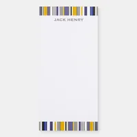 Personalized Modern Stripes Magnetic Notepad