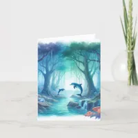 Dolphin Under the Sea Thank You Card