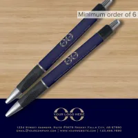 Custom Navy Blue Gold Pen with Logo