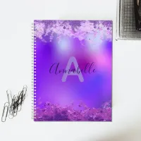 Violet Purple Fancy Stylish Modern Glam Glitter Planner