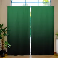 Forest Green Black Ombre Blackout Curtains