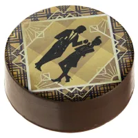 Art Deco Roaring 20's Couple New Year's Eve Party Chocolate Covered Oreo