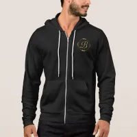 Monogram in gold with infinity circle | hoodie