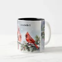 Christmas Cardinals in the Snow 3 Mug