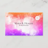 *~* Galaxy Pink Lavender Peach Nebula Universe Business Card