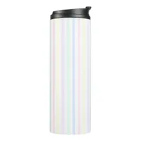 Candy Stripe Pink And Blue Retro Pattern Thermal Tumbler