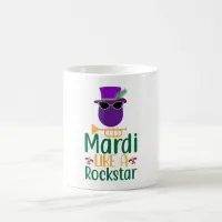 Mardi Like A Rockstar Typography Coffee Mug