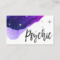 *~* Stars Psychic Medium Watercolor Purple Business Card