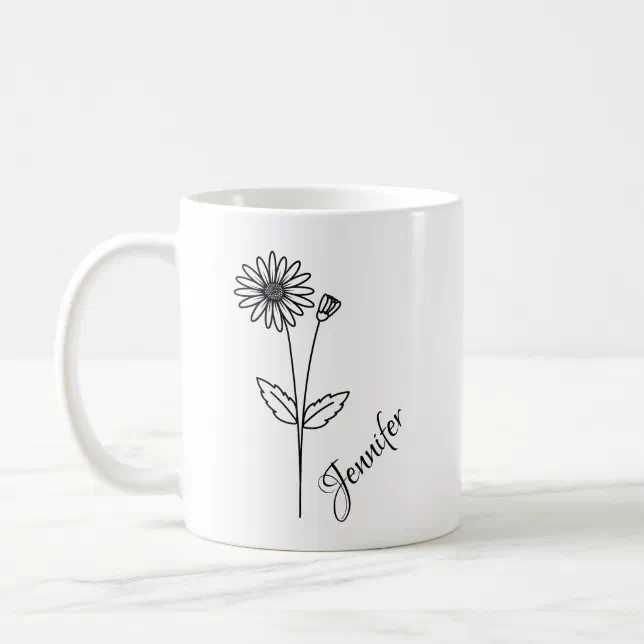 Personalized Birth Flower With Name - APRIL  Coffee Mug