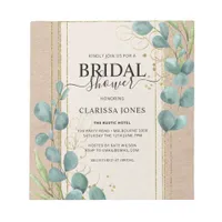 BUDGET Eucalyptus Kraft Bridal Shower Invite Notepad