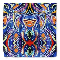 Art Deco pattern - orange and blue Bandana