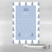 Blue Countdown to Christmas Pagoda Trees  Magnetic Dry Erase Sheet