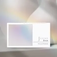 Minimalistic Holographic White Business Card