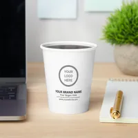 Minimalist Modern Company Logo Branding Promotion Paper Cups