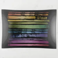 Equality Love Rainbow Brush Strokes LGBTQ ID656 Trinket Tray