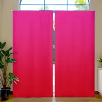 Hot Pink to Red Gradient Blackout Curtains