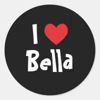 I Love Bella Classic Round Sticker