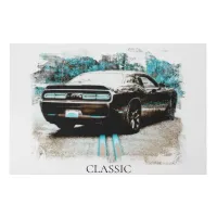 *~* Classic Digital NIR Grunge Muscle Car Faux Canvas Print
