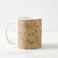 Fun Postal Worker Letter Carrier Monogram Pattern Coffee Mug