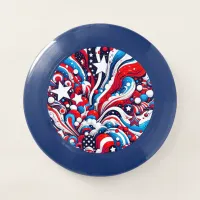 Red, White and Blue Abstract US Flag Patriotic  Wham-O Frisbee