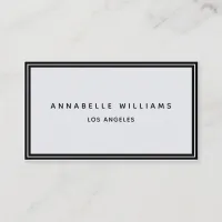 Minimalist Elegant Boutique Black Pastel Purple Business Card