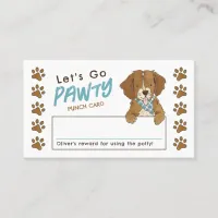 Let's Go Pawty Potty Training Rewards Punch Card