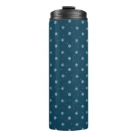 Christmas snowflakes and dots pattern thermal tumbler