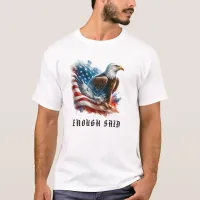 *~* AP16 American Flag USA Bald EAGLE Detail T-Shirt