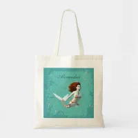 Pretty Koi Mermaid Swimming Underwater Tote Bag