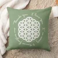 Flower of Life Ho'oponopono Throw Pillow